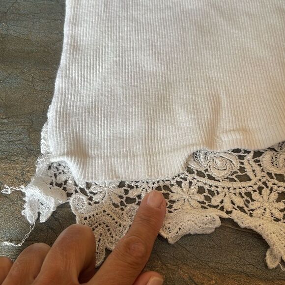 One Two Three lace crop top shirt see measurements for size,T Size Tag Removed - Picture 10 of 10